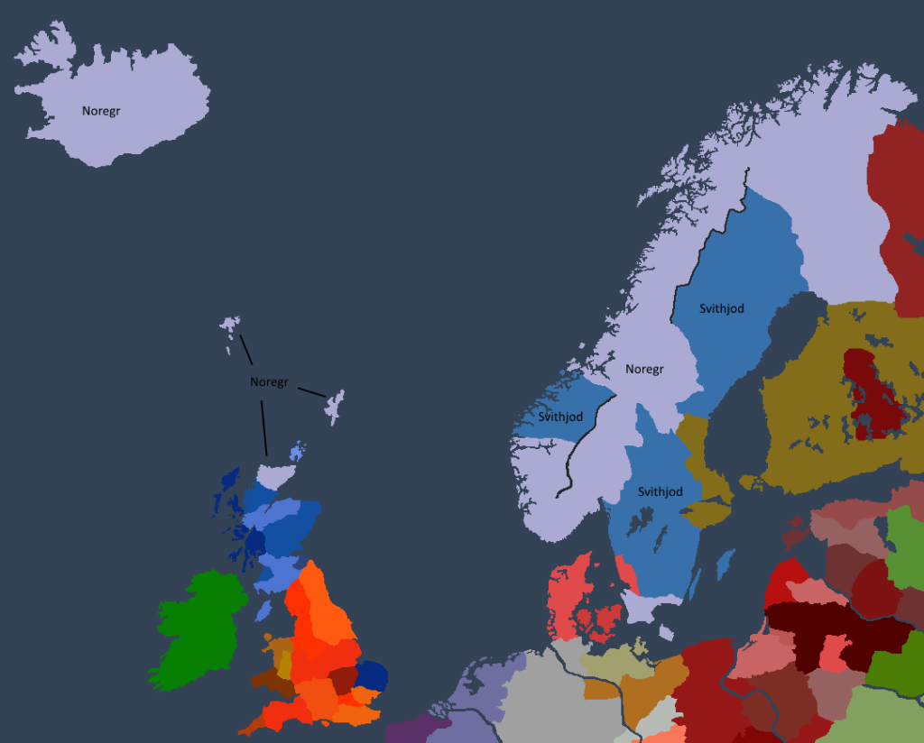 Norgesveldet da Bersi I besteg tronen.