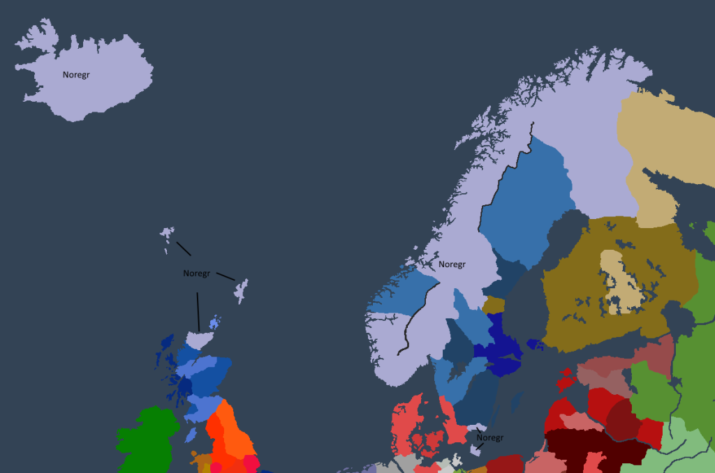 Norgesveldet ved Bersi I «den svakes» død.