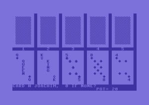 Commodore 64-versjonen av Draw Poker.