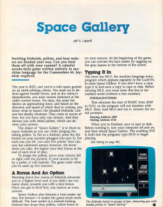 Artikkelen om Space Gallery.