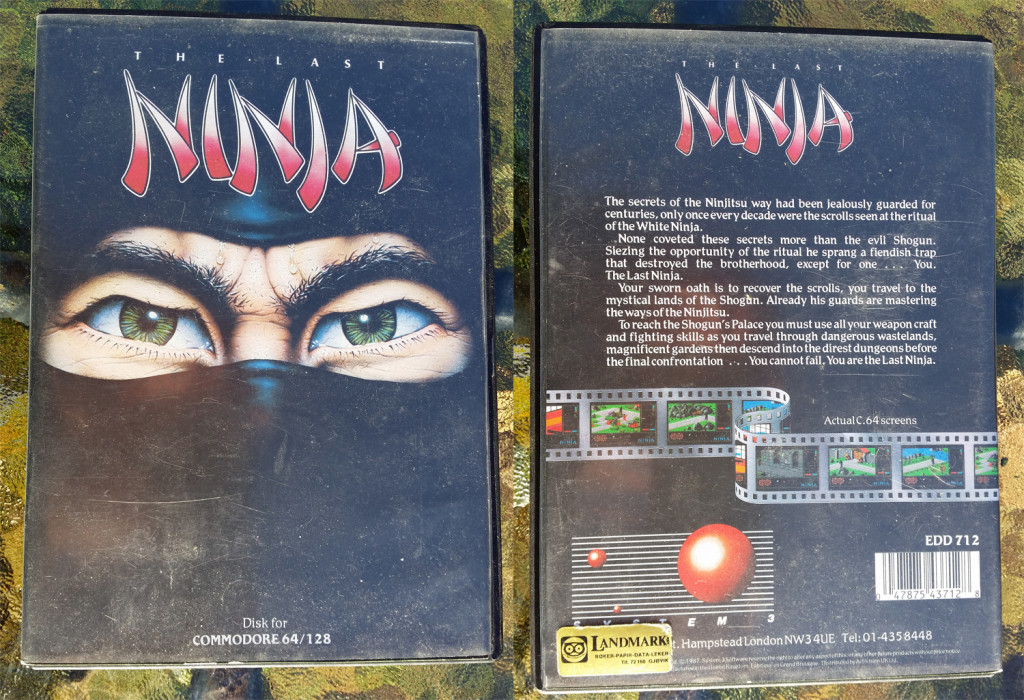 Commodore 64-boksen. Den minner egentlig om den typen bokser filmer på VHS-kassetter ble solgt i.