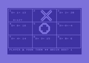 Her er originale Tic Tac Pet fra 1978, spilt på Commodore 64.