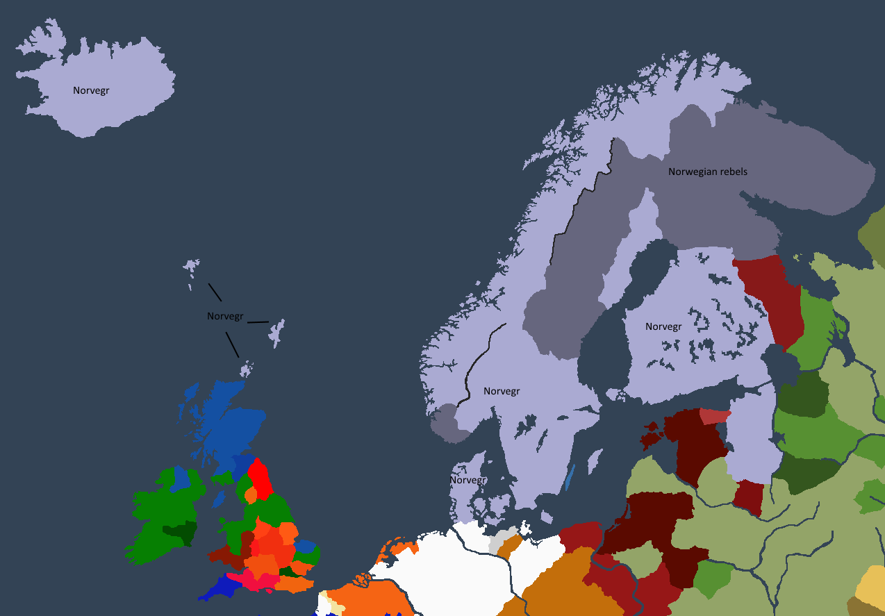 Norgesveldet ved Øystein Is tronbestigelse.