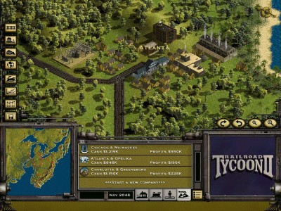 Railroad Tycoon 2 har muligens tidenes største grensesnitt.
