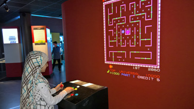 Pac-Man-varianten Lady Bug.