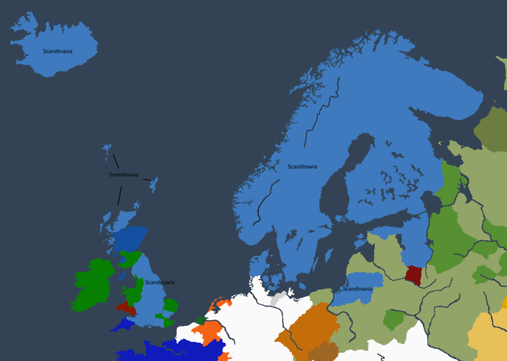 Riket ved Klas I sin maktovertakelse.