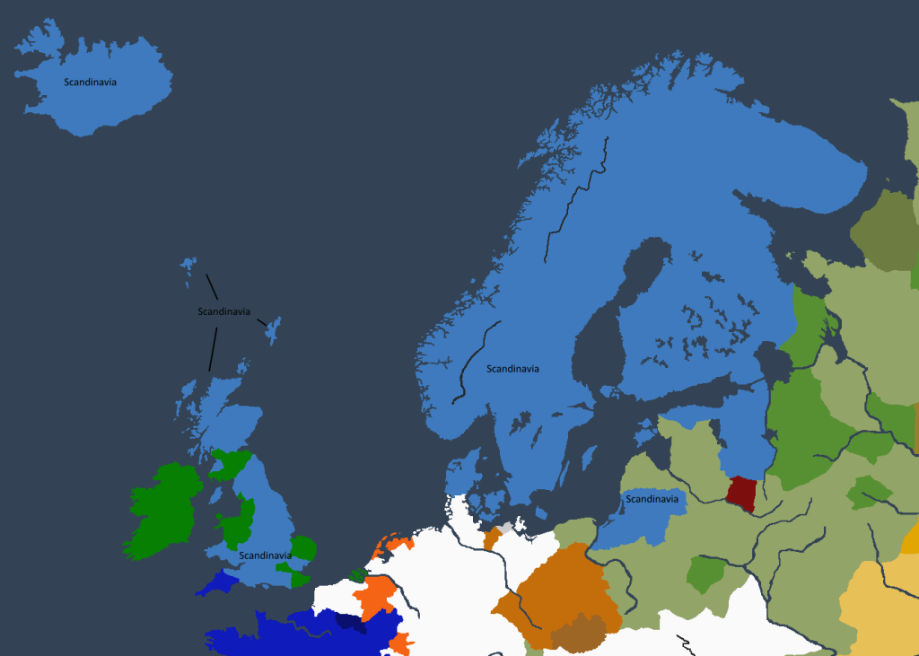 Riket ved Sigurdrr I «den Dristige» sin tronbestigelse.