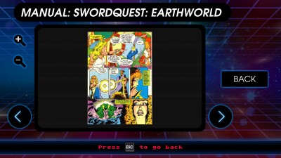 En artig tegneserie følger med SwordQuest.