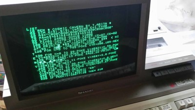 Den første delen av spillkoden på min MZ-80A. Sikkert noen bugs her.