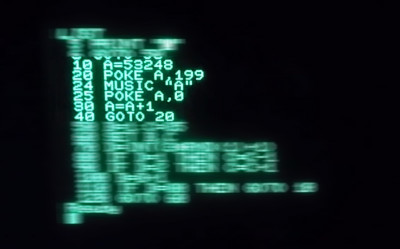 Denne koden får UFO-en til å flytte seg over skjermen.