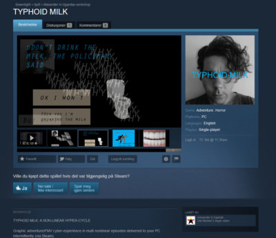 Dette har en person betalt 100 dollar for å få ut på Greenlight. Om han var garantert Steam-utgivelse, tror du han hadde betalt litt mer da?