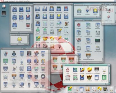 Mange fine ikoner i AmigaOS 4.