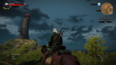 Geralt besøker et fyrtårn.
