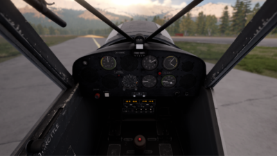 Detaljert cockpit.