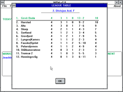 Gevir Bodø gjør det godt i 2. divisjon avdeling F.