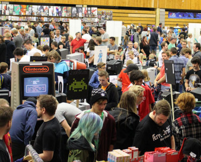 Det blir vanligvis folksomt på messen.