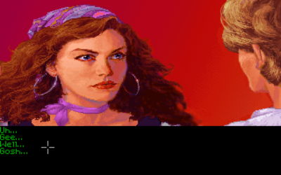 Guybrush mister taleevnen når han møter Elaine.