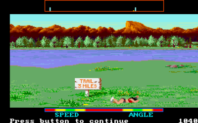 Nok et bilde fra Amiga-versjonen. Du kjenner kanskje igjen fjellet i bakgrunnen?