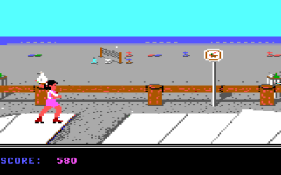 Skating på PC (EGA).