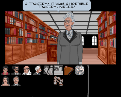 You need to ask Sarah about her Uncle again, to get access to the museum and this charming old lady.