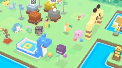 Og Pokemon Quest ser firkantet ut.