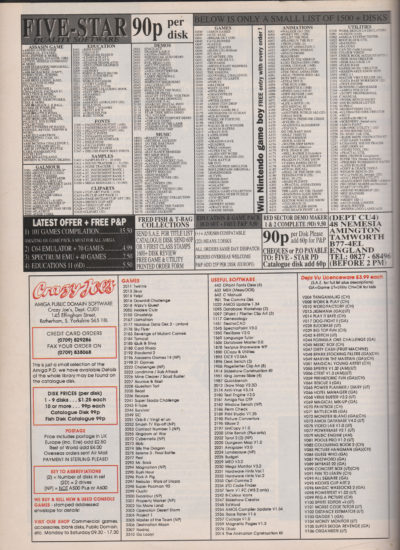 Amiga-bladene var fulle av reklamer for ulike PD-biblioteker.