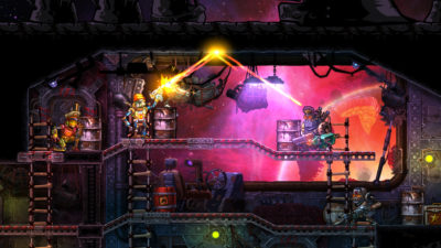 Steamworld Heist byr på turbasert taktikk sett fra siden. Jeg bør nok gi det en ekstra sjanse, men enn så lenge har det ikke hektet meg.