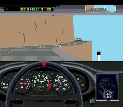 Mega Drive-versjonen av Test Drive II. Bilde: Mobygames.