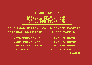 Turbo Tape 64.