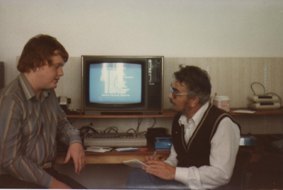 Tim Gilberts og Steinar Hesthagen, i oktober 1984.