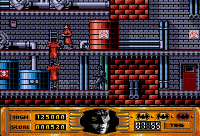 Det første nivået i Batman: The Movie på Amiga.