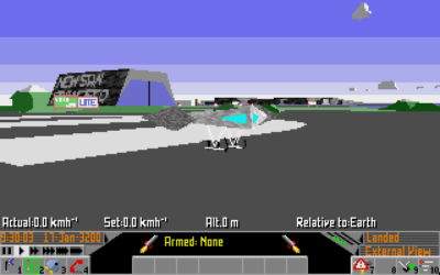 I MS-DOS-versjonen var enkelte overflater teksturerte. Bilde: Mobygames.