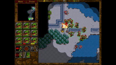 Warcraft II med oppskalert grafikk.