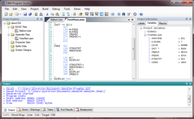 Much of the development is done using CBM PRG Studio.
