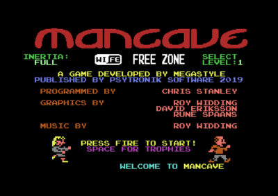 The animated title screen.