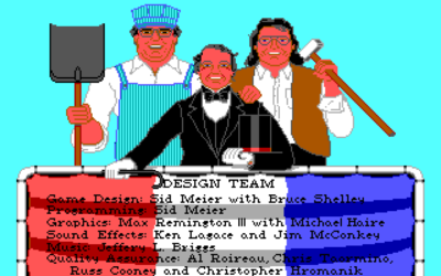 Utviklerne bak originalversjonen. Fra venstre: Bruce Shelley, Sid Meier og Max Remington.