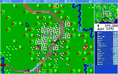 Her er Amiga-versjonen. Man kan tjene penger på både passasjerer, post og gods.