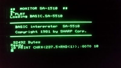 Et av de mest kjente BASIC-programmene gjennom tidene, her adaptert for min MZ-80A.
